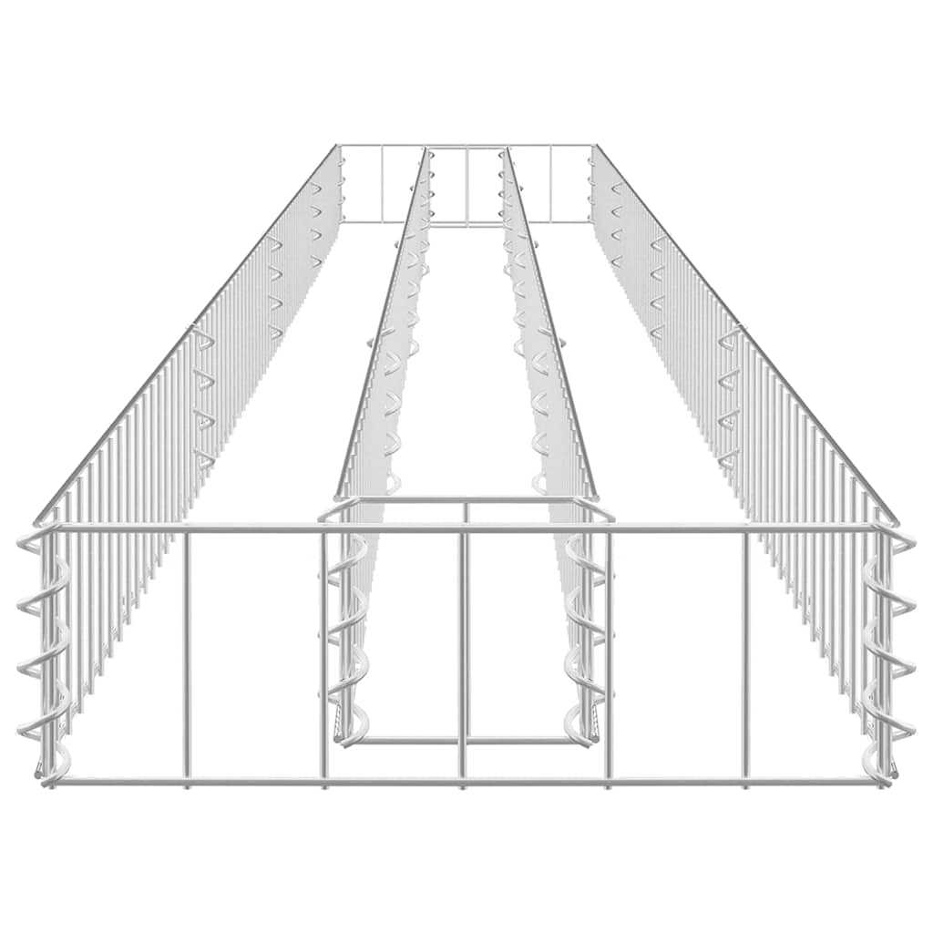 vidaXL Συρματοκιβώτιο-Γλάστρα Υπερυψωμένη 360x30x10 εκ. Γαλβ. Χάλυβας