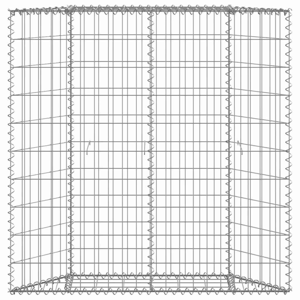 vidaXL Συρματοκιβώτιο-Γλάστρα Υπ. Τραπέζιο 100x20x100 εκ Γαλβ. Χάλυβας