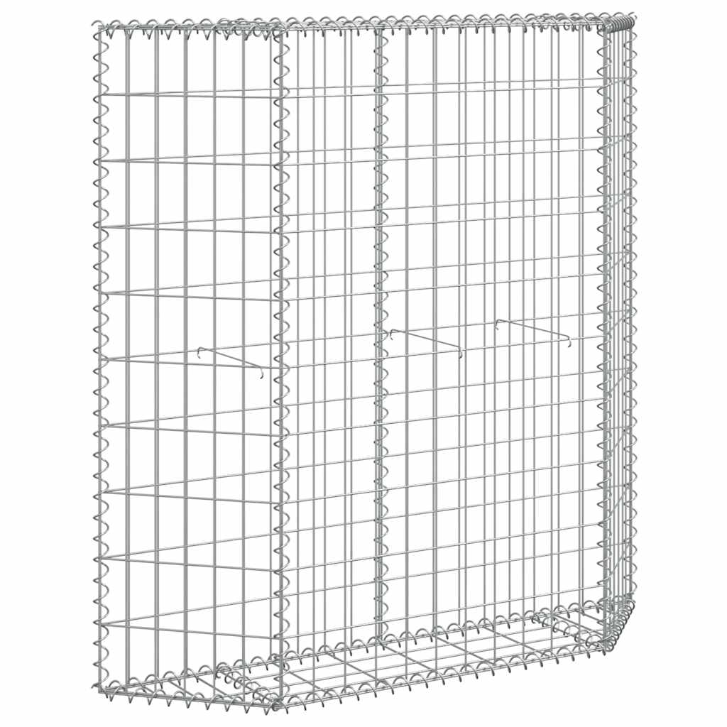 vidaXL Συρματοκιβώτιο-Γλάστρα Υπ. Τραπέζιο 100x20x100 εκ Γαλβ. Χάλυβας