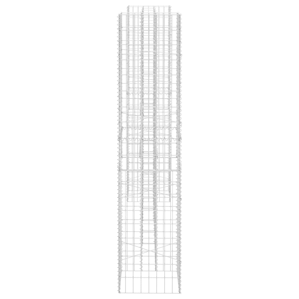 vidaXL Συρματοκιβώτιο Γλάστρα Σχήμα «Η» 260x40x200 εκ. Ατσάλινο Σύρμα