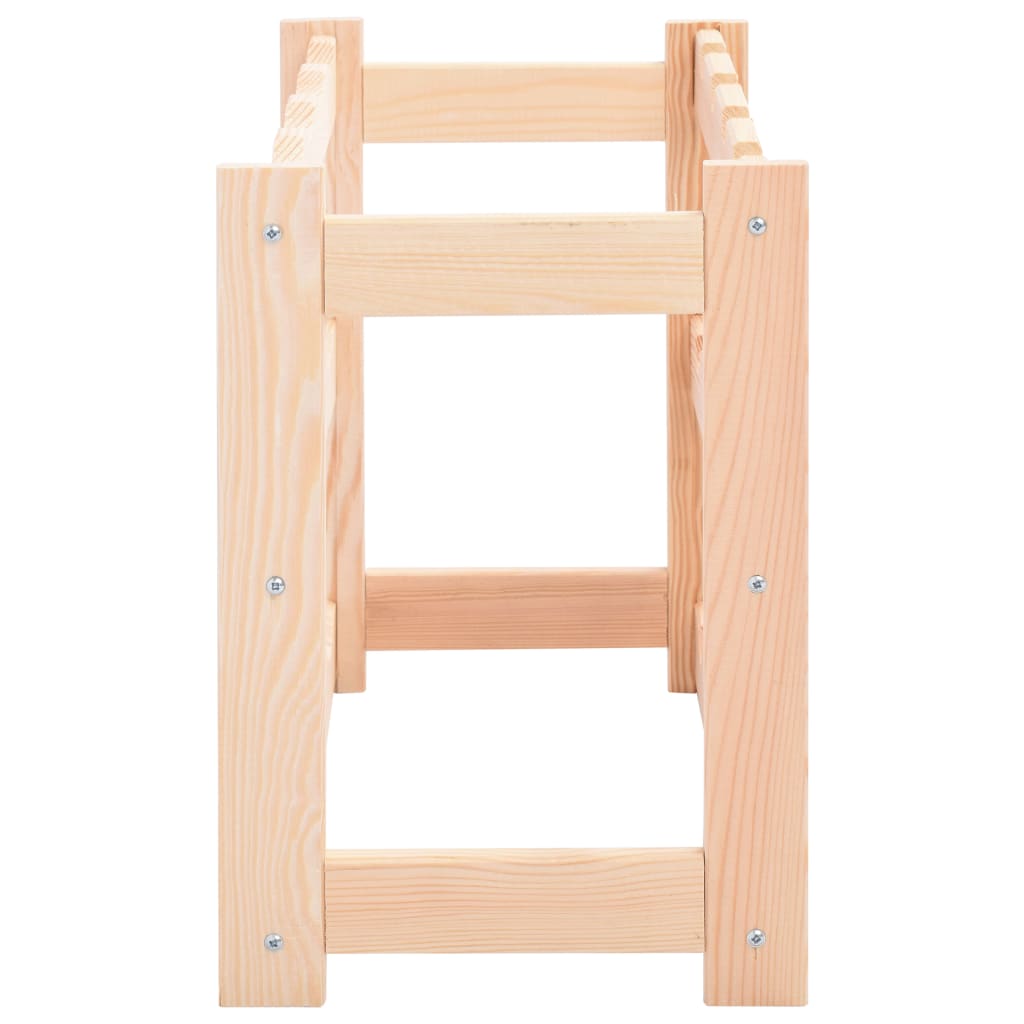 vidaXL Ραφιέρα/Σταντ Κρασιών για 12 Φιάλες από Μασίφ Ξύλο Πεύκου