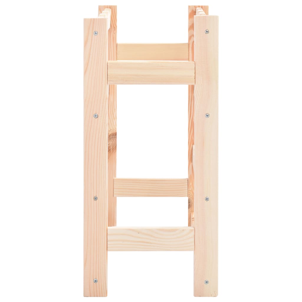 vidaXL Ραφιέρα/Σταντ Κρασιών για 16 Φιάλες από Μασίφ Ξύλο Πεύκου