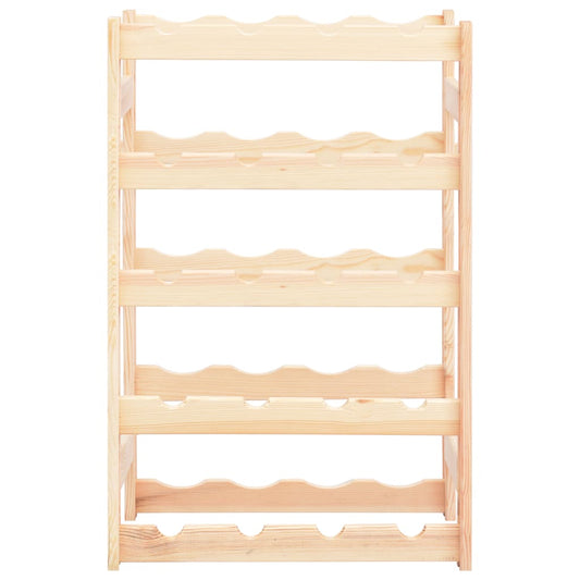 vidaXL Ραφιέρα/Σταντ Κρασιών για 20 Φιάλες από Μασίφ Ξύλο Πεύκου