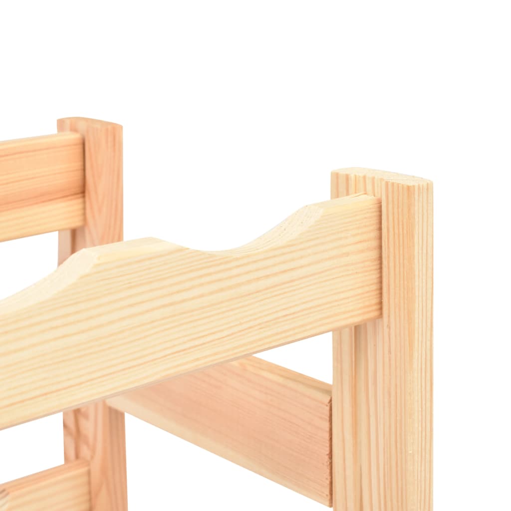 vidaXL Ραφιέρα/Σταντ Κρασιών για 30 Φιάλες από Μασίφ Ξύλο Πεύκου