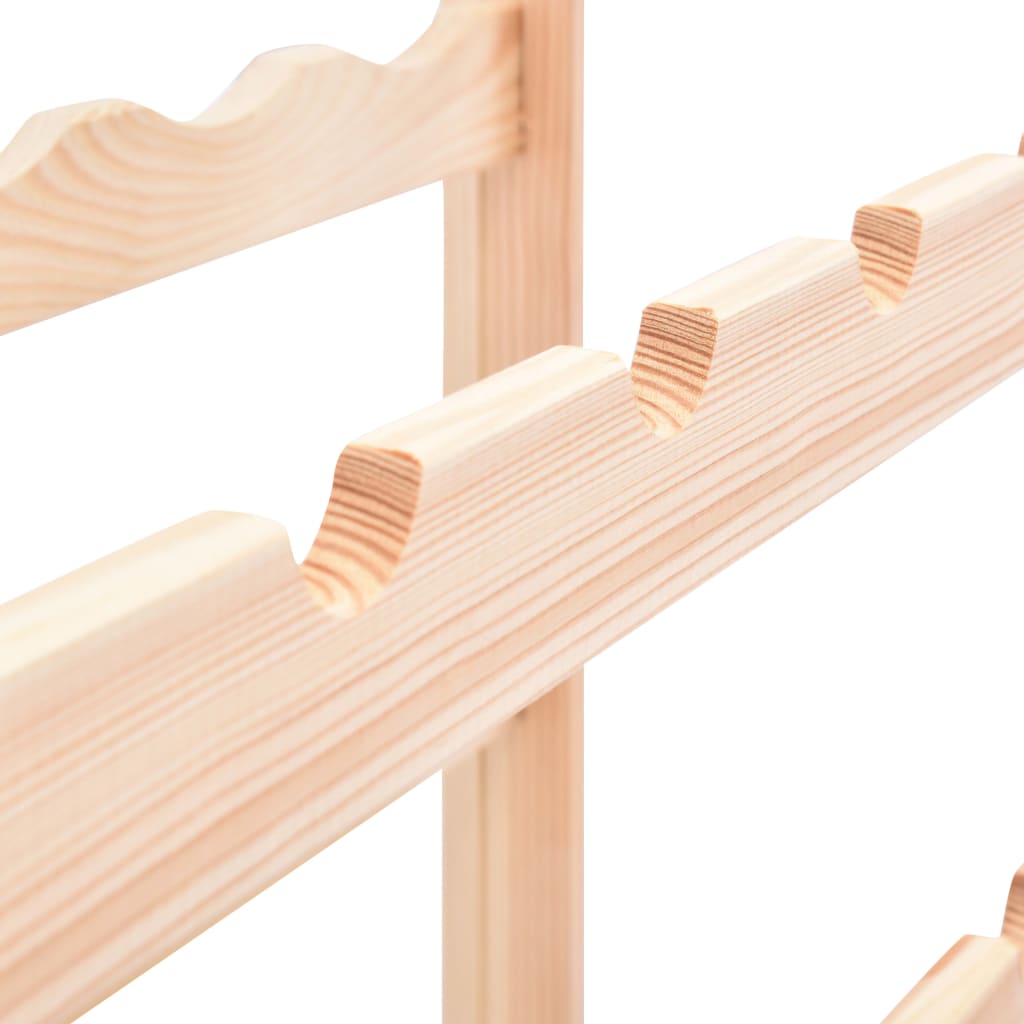 vidaXL Ραφιέρα/Σταντ Κρασιών για 42 Φιάλες από Μασίφ Ξύλο Πεύκο