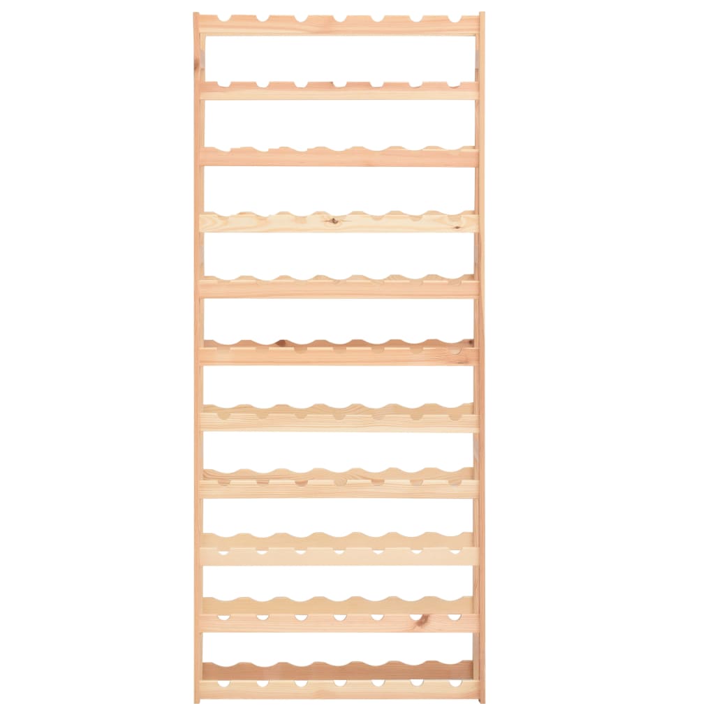 vidaXL Ραφιέρα/Σταντ Κρασιών για 77 Φιάλες από Μασίφ Ξύλο Πεύκου