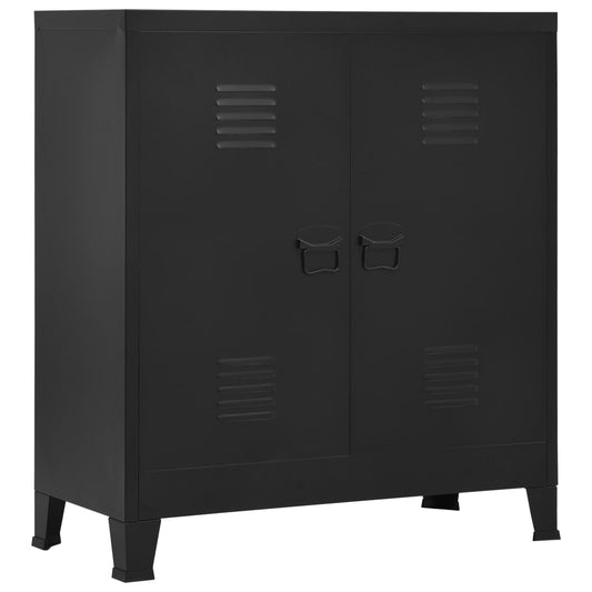 vidaXL Αρχειοθήκη Βιομηχανικού Στιλ Μαύρη 90 x 40 x 100 εκ. Ατσάλινη
