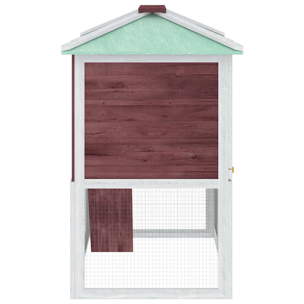 vidaXL Κλουβί Ζώων / Κουνελιών Δύο Ορόφων Καφέ Ξύλινο