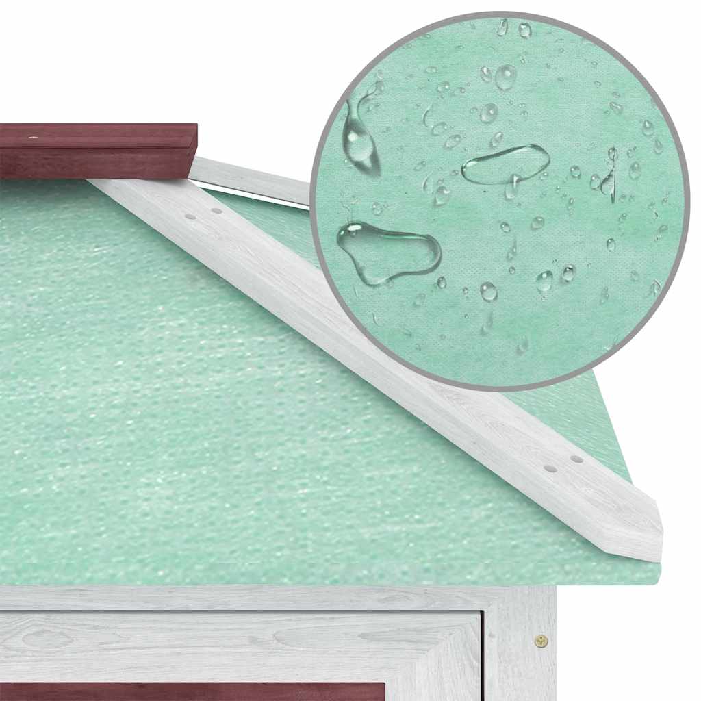 vidaXL Κλουβί Ζώων / Κουνελιών Δύο Ορόφων Καφέ Ξύλινο