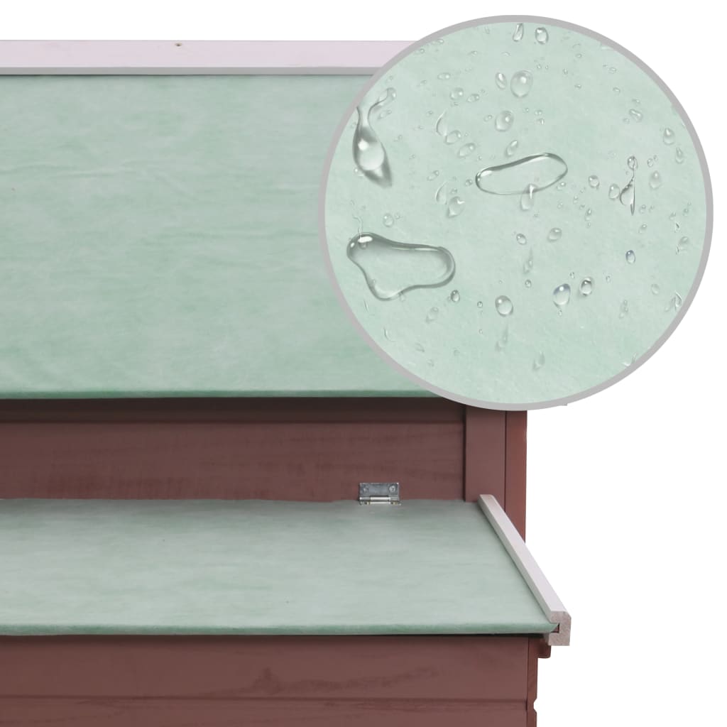 vidaXL Κοτέτσι Καφέ 157 x 97 x 110 εκ. Ξύλινο