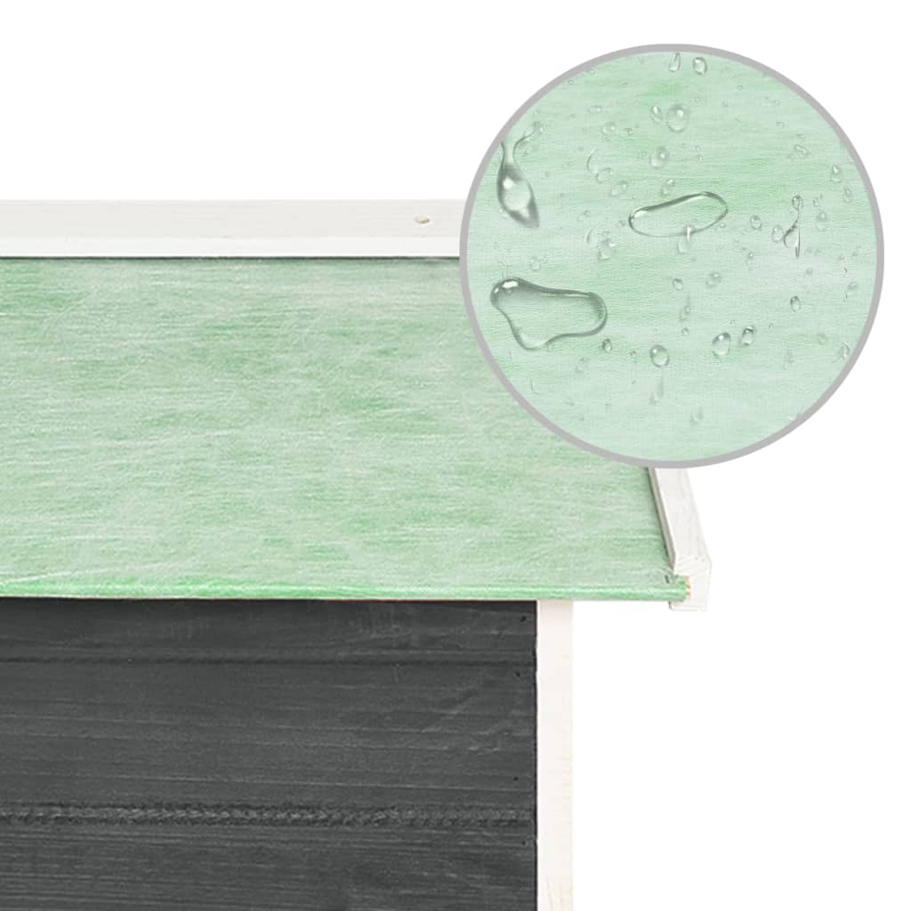 vidaXL Στέγαστρο για Ρομποτικό Χλοοκοπτ. Γκρι/Λευκό 72x87x50 εκ. Ελάτη