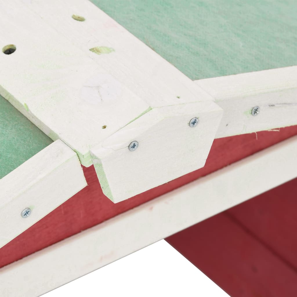 vidaXL Στέγαστρο για Ρομπ. Χλοοκοπτικό Κόκκινο/Λευκό 72x87x50 εκ Ελάτη