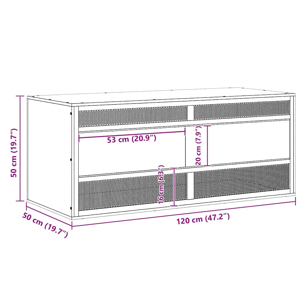 vidaXL Ενυδρείο Ερπετών 120 x 50 x 50 εκ. από Επεξεργασμένο Ξύλο