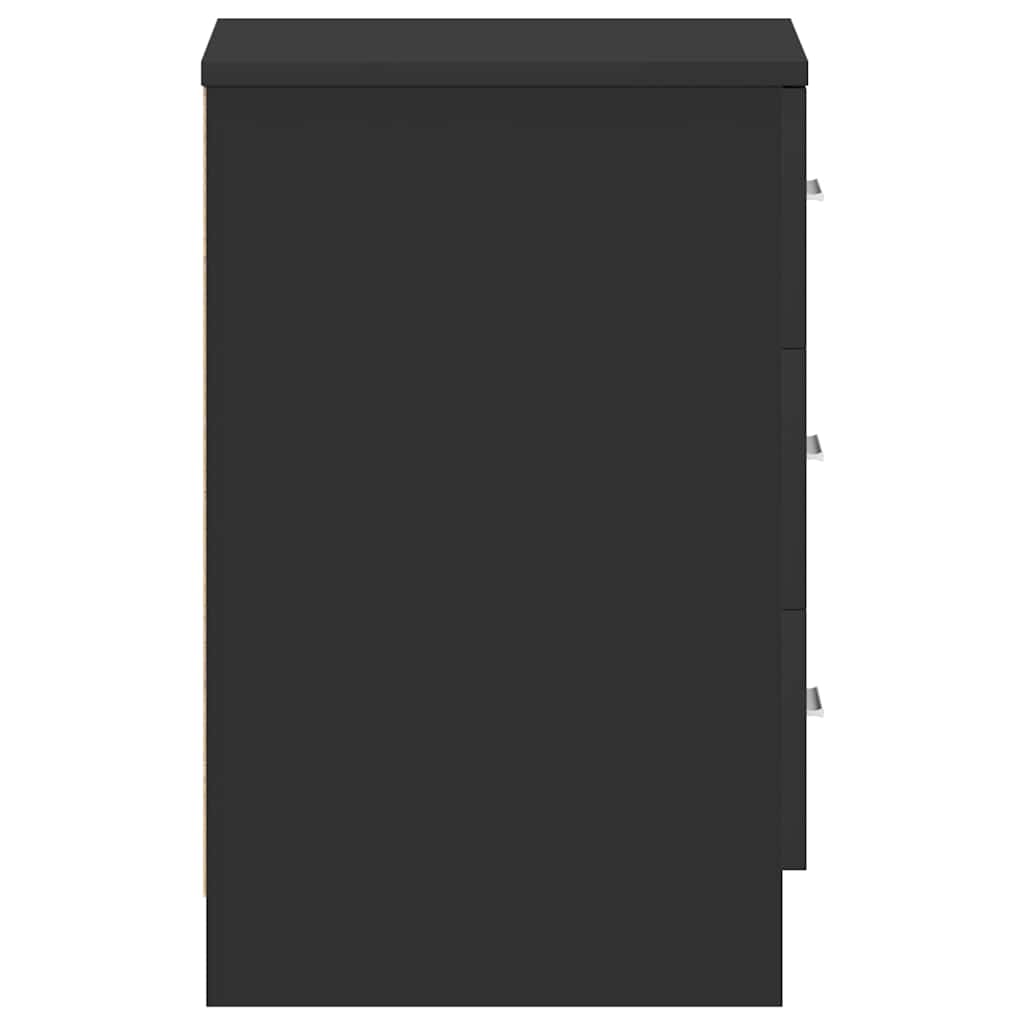 vidaXL Κομοδίνο Μαύρο 38 x 35 x 56 εκ. από Μοριοσανίδα