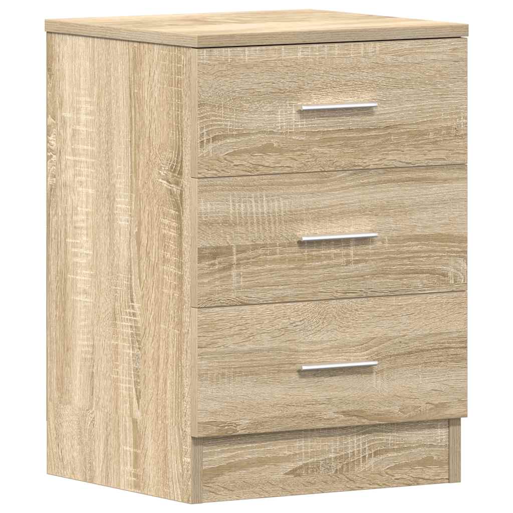 vidaXL Κομοδίνο Χρώμα Sonoma Δρυς 38 x 35 x 56 εκ. από Επεξ. Ξύλο