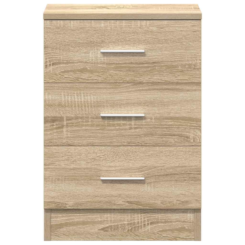 vidaXL Κομοδίνο Χρώμα Sonoma Δρυς 38 x 35 x 56 εκ. από Επεξ. Ξύλο