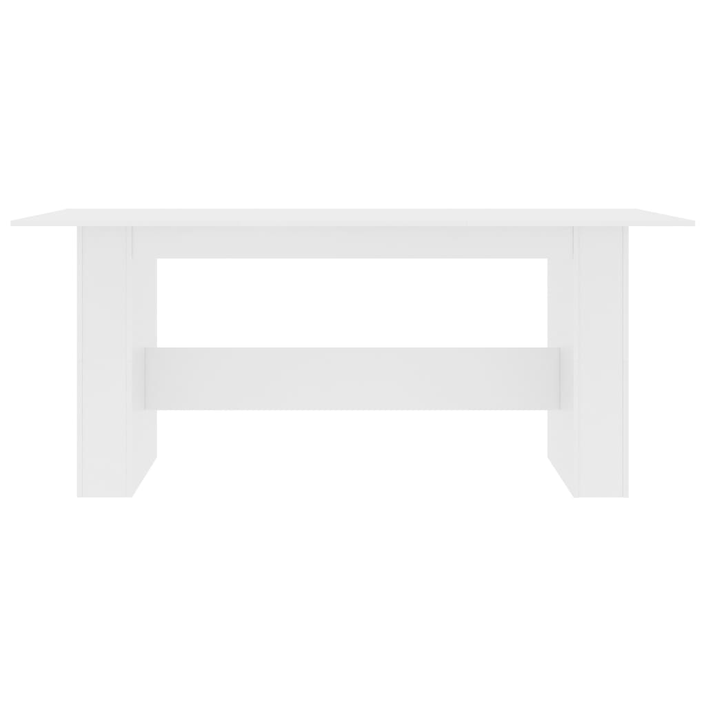 vidaXL Τραπεζαρία Λευκή 180 x 90 x 76 εκ. από Επεξ. Ξύλο
