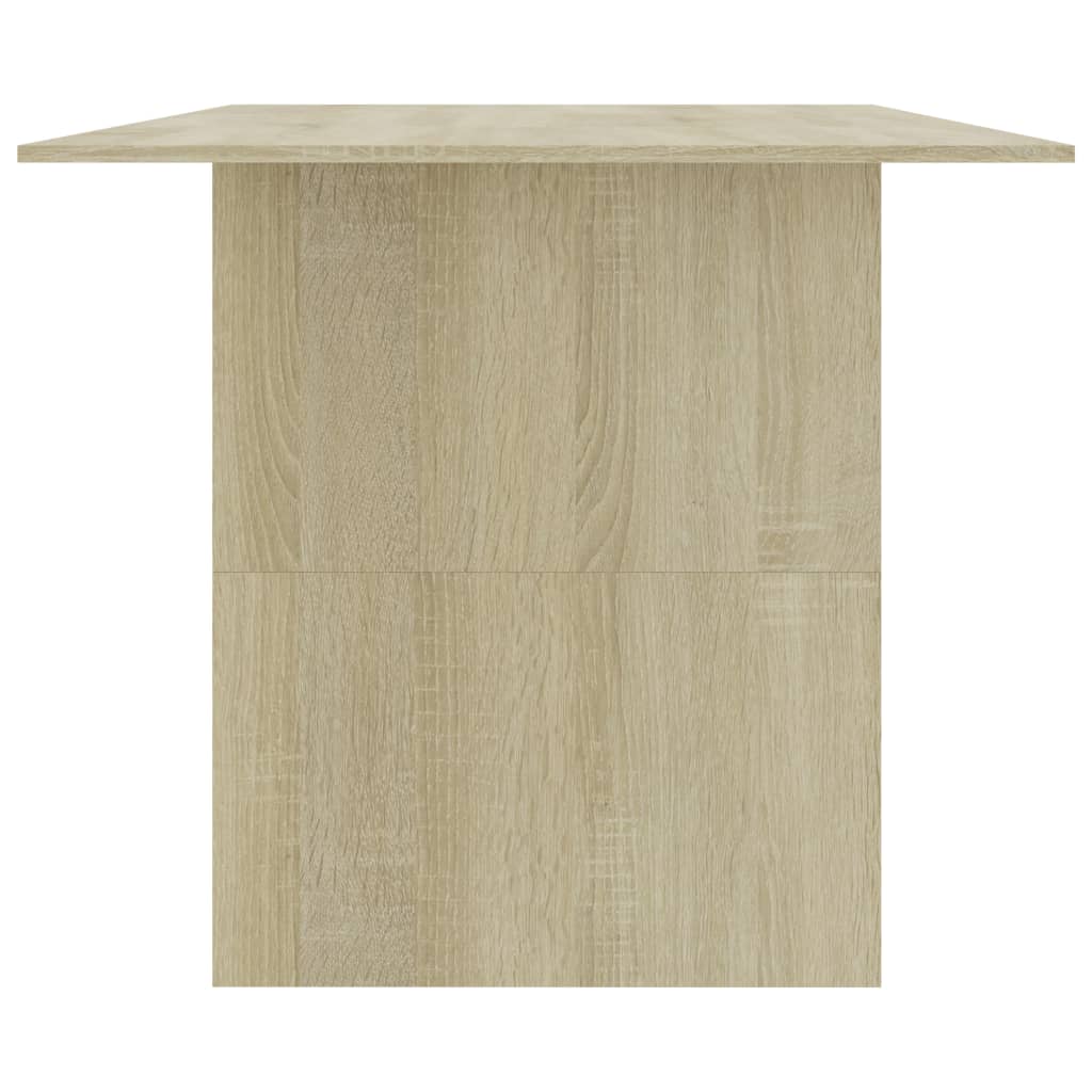 vidaXL Τραπεζαρία Sonoma Δρυς 180 x 90 x 76 εκ. από Επεξ. Ξύλο