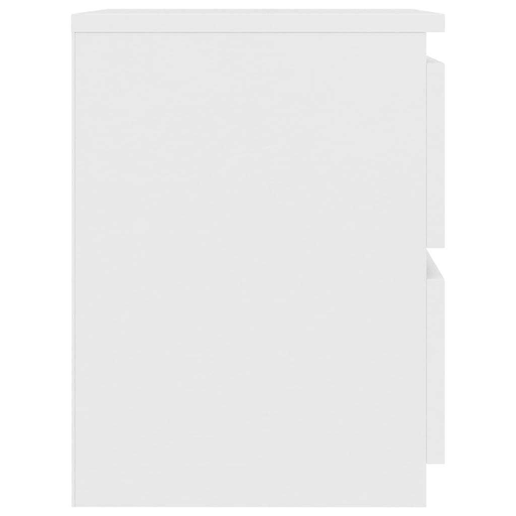 vidaXL Κομοδίνο Λευκό 30 x 30 x 40 εκ. από Επεξ. Ξύλο