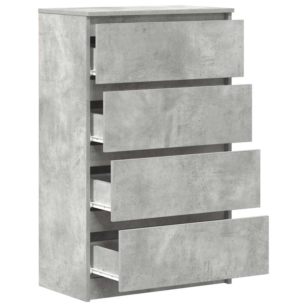 vidaXL Συρταριέρα Γκρι Σκυροδέματος 60x35x98,5 εκ. Επεξεργασμένο Ξύλο