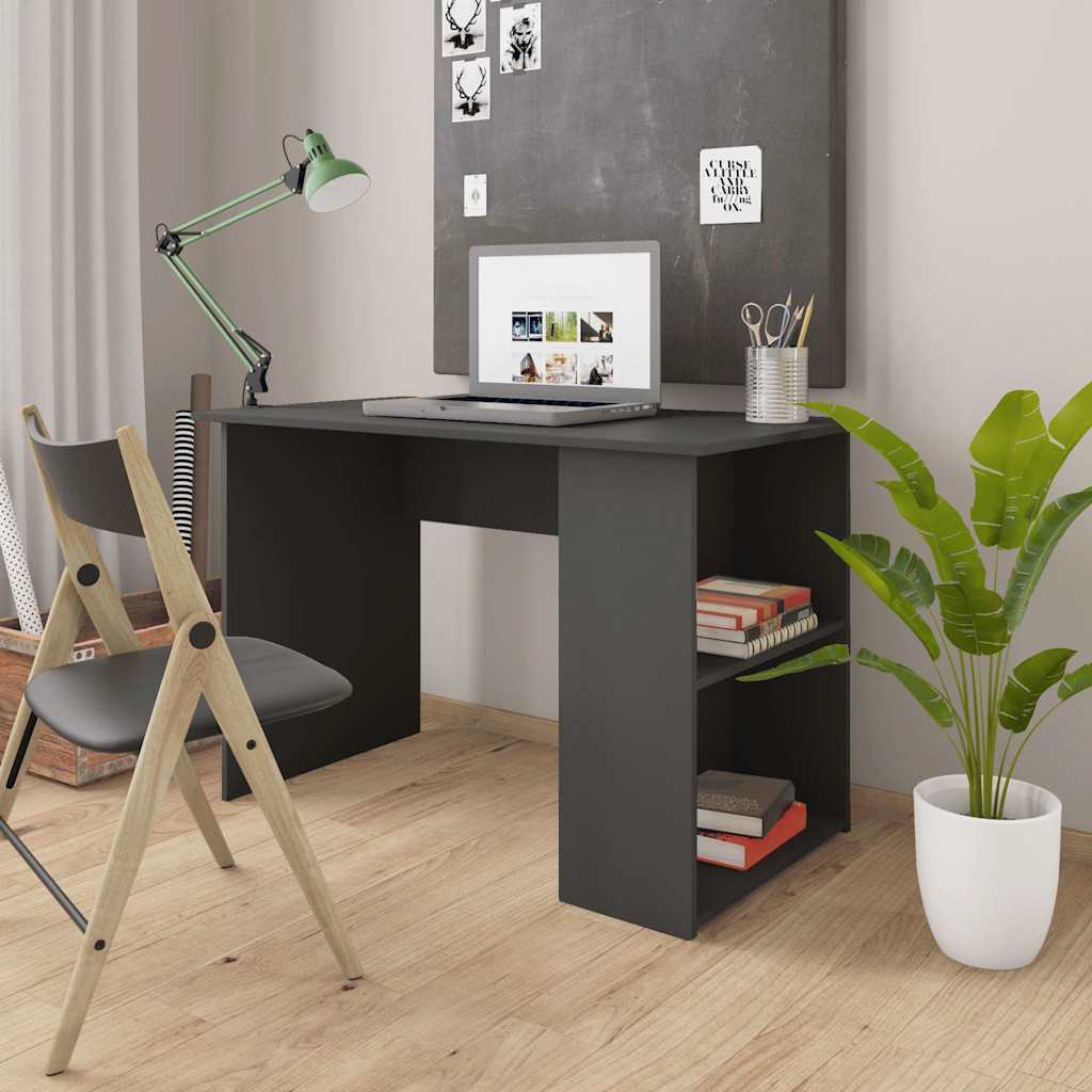 vidaXL Γραφείο Γκρι 110 x 60 x 73 εκ. από Μοριοσανίδα