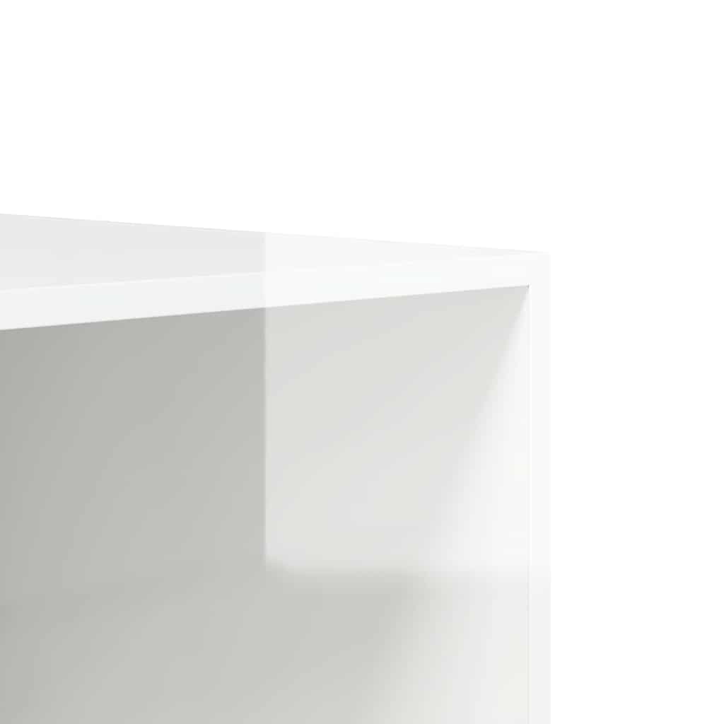 vidaXL Ντουλάπα με Συρτάρια Γυαλιστερό Λευκό 50x50x200 εκ. Επεξ. Ξύλο