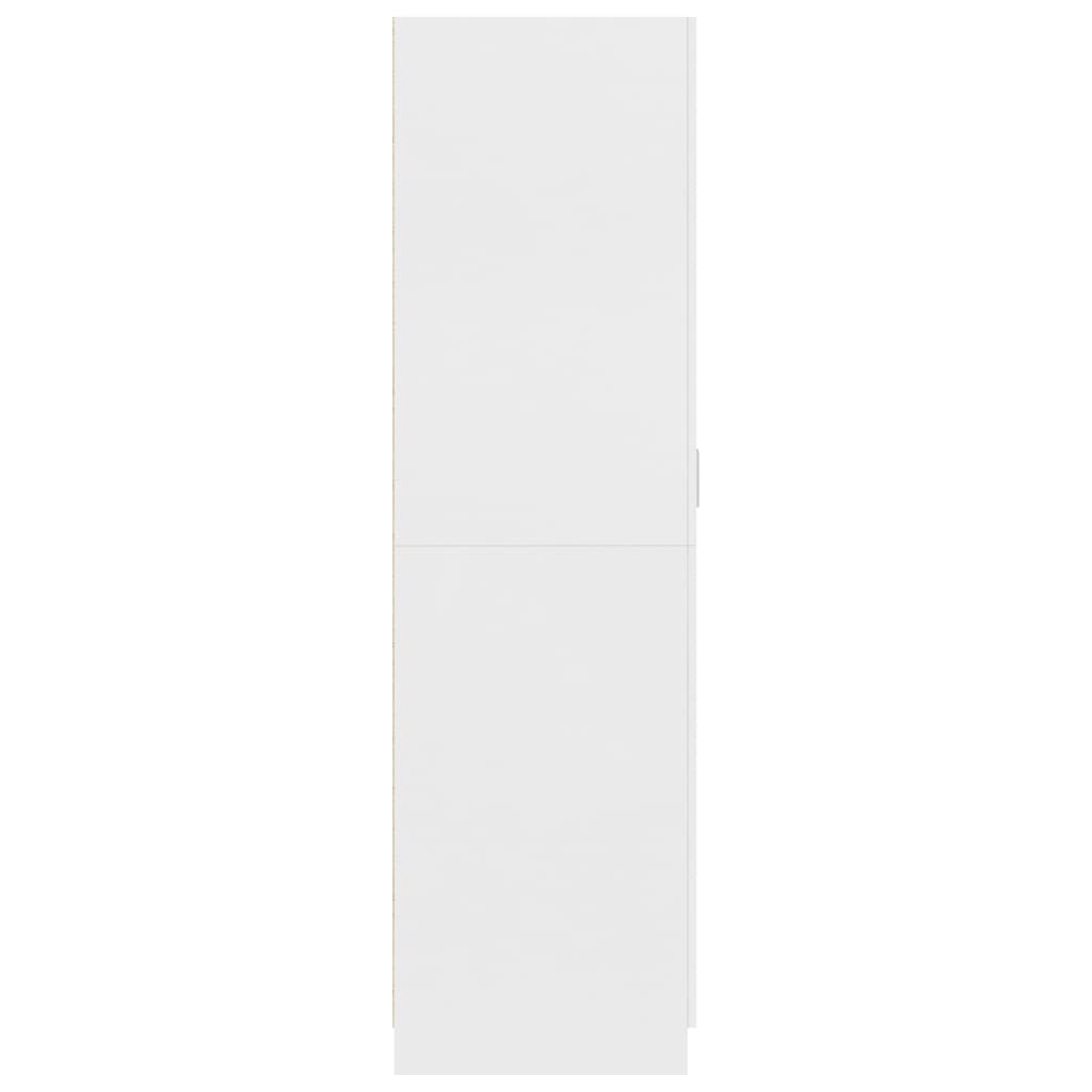 vidaXL Ντουλάπα Λευκή 80 x 52 x 180 εκ. από Επεξ. Ξύλο