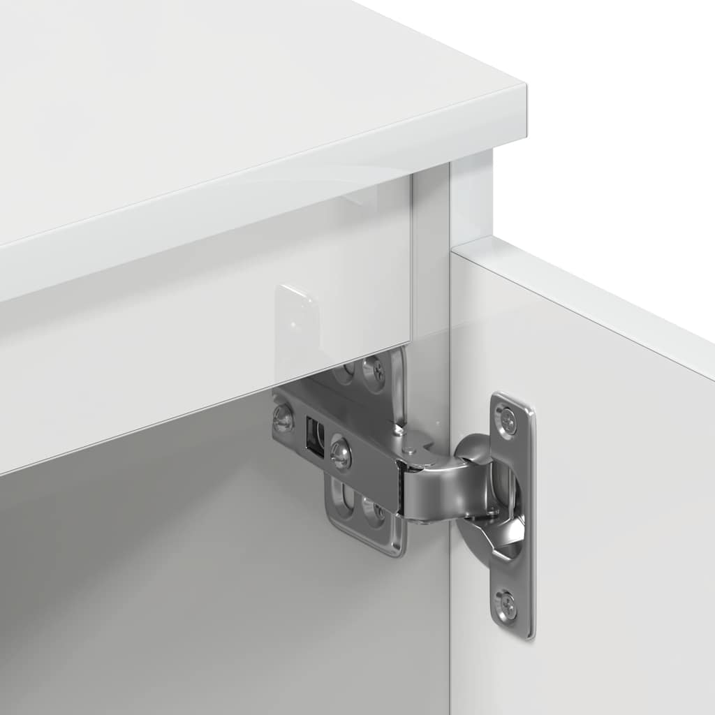 vidaXL Έπιπλο Τηλεόρασης Γυαλιστερό Λευκό 140x40x35,5 εκ. Επεξ. Ξύλο