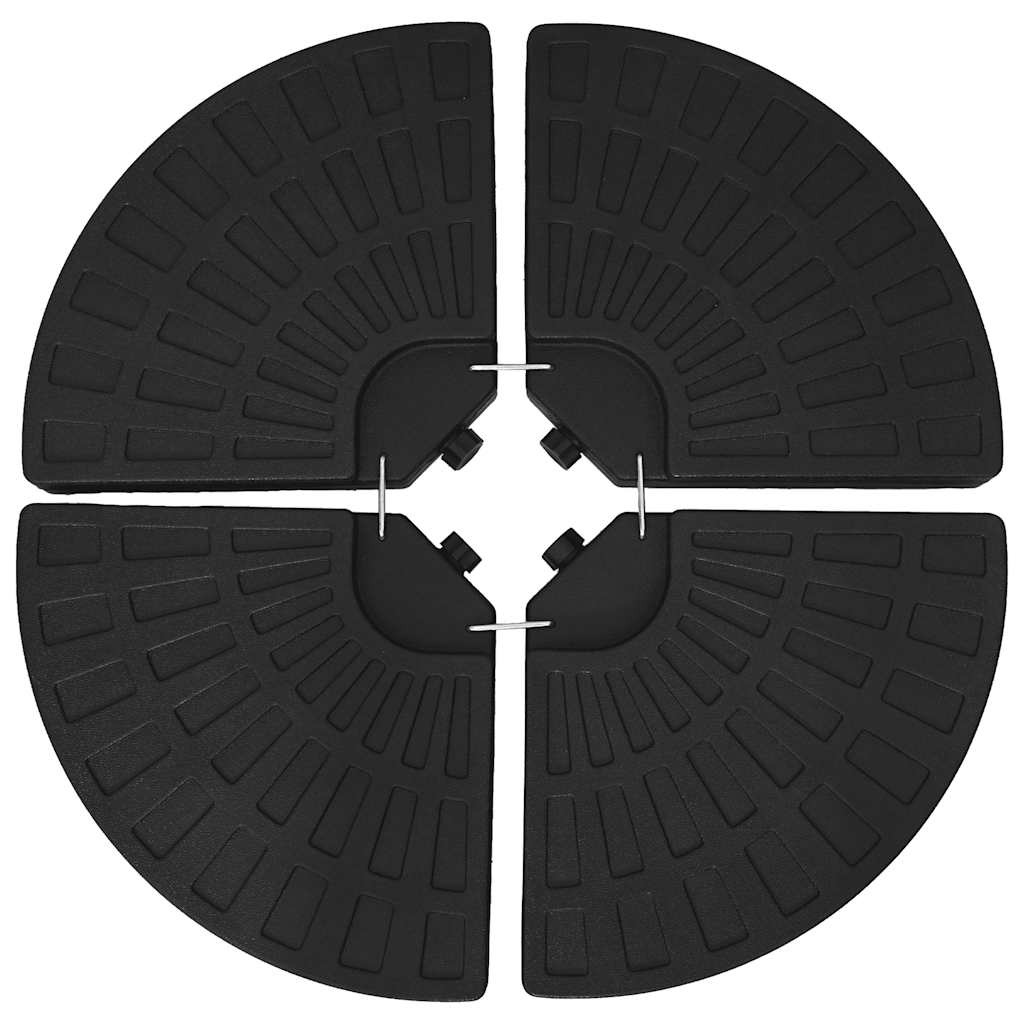 vidaXL Βάση Ομπρέλας σε Τοξωτό Σχήμα 4 τεμ. Μαύρη