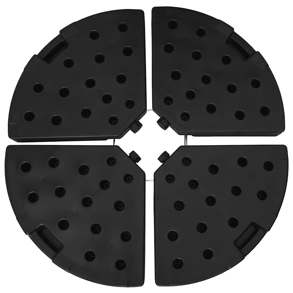 vidaXL Βάση Ομπρέλας σε Τοξωτό Σχήμα 4 τεμ. Μαύρη