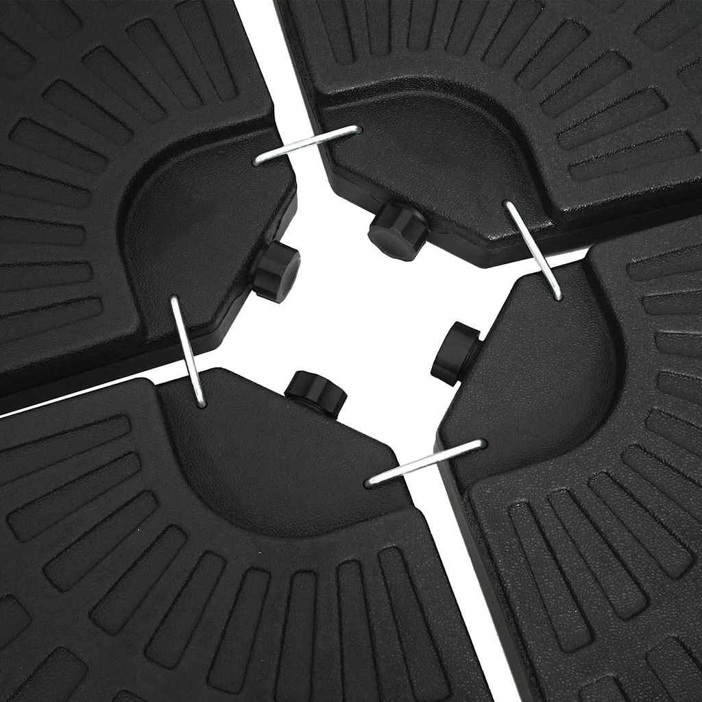 vidaXL Βάση Ομπρέλας σε Τοξωτό Σχήμα 4 τεμ. Μαύρη