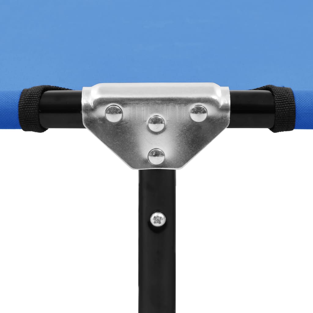 vidaXL Ξαπλώστρα Πτυσσόμενη Μπλε Ατσάλινη