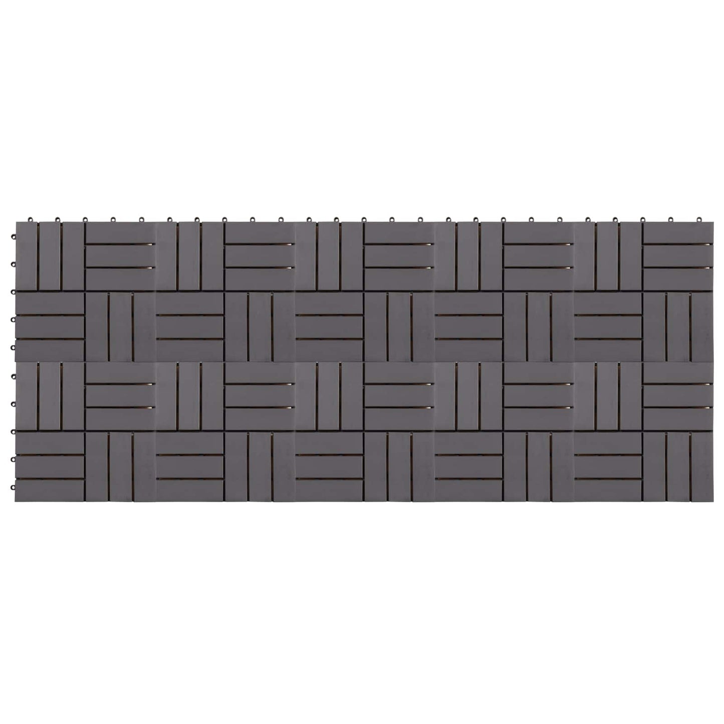 vidaXL Πλάκα Κατασκευής 10 pcs Γκρι 30 x 30 cm Ξύλο Ακακίας