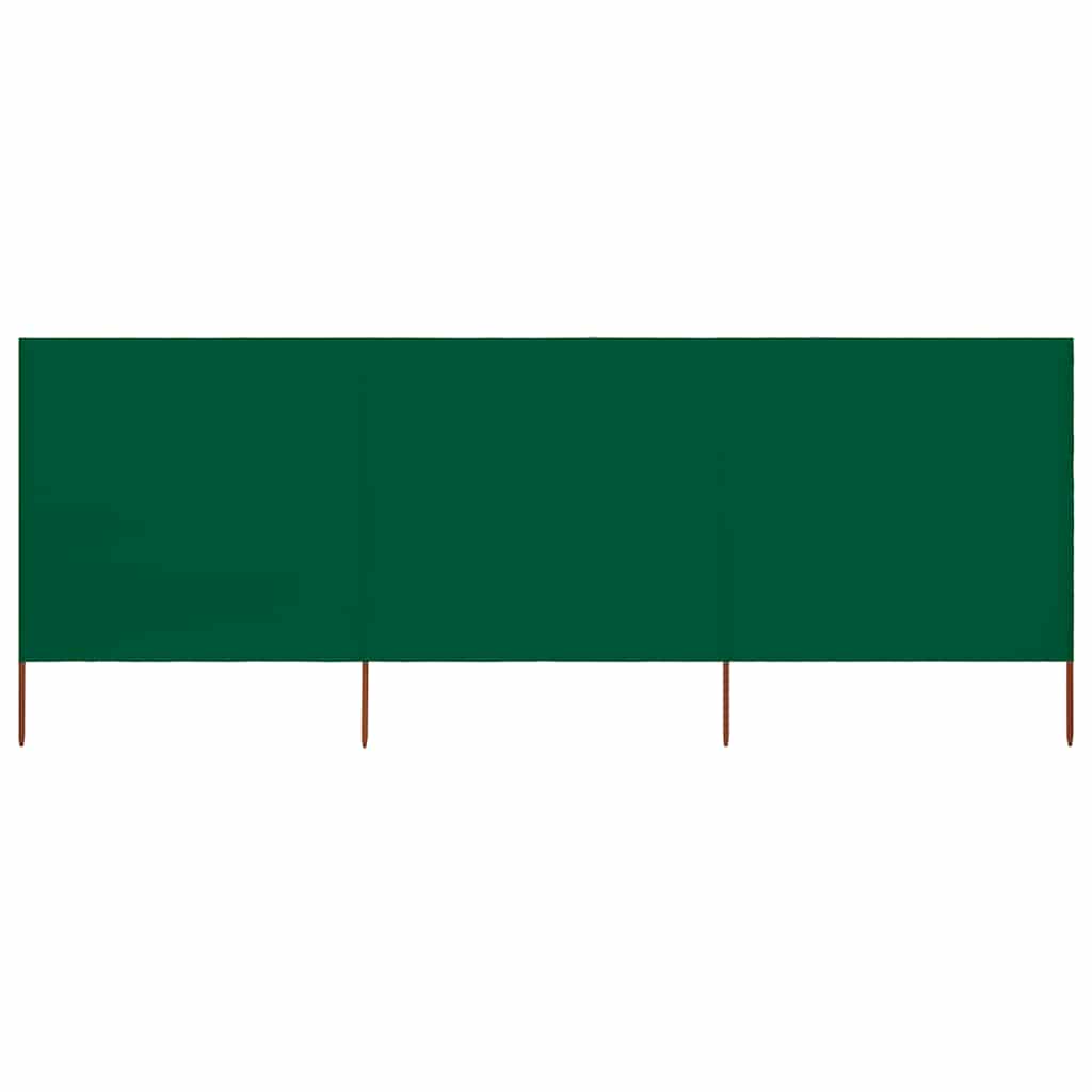 vidaXL Προστατευτικό Αέρα με 3 Πάνελ Πράσινο 400 x 80 εκ. Υφασμάτινο