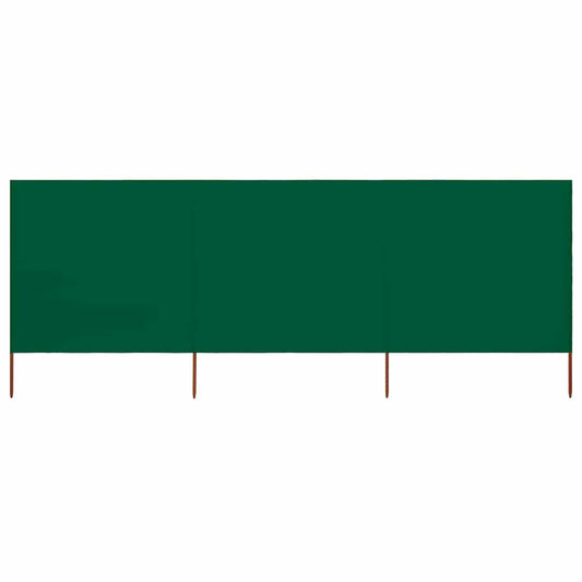 vidaXL Προστατευτικό Αέρα με 3 Πάνελ Πράσινο 400 x 80 εκ. Υφασμάτινο