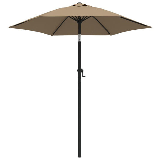 vidaXL Ομπρέλα Χρώμα Taupe 200 x 224 εκ. Αλουμινίου