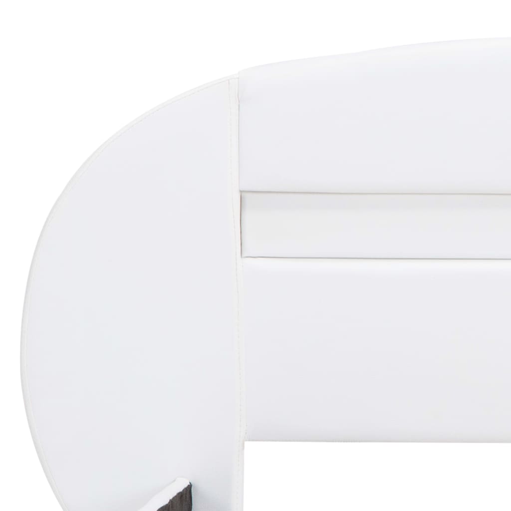 vidaXL Πλαίσιο Κρεβατιού με LED Λευκό 100x200 εκ. Συνθετικό Δέρμα