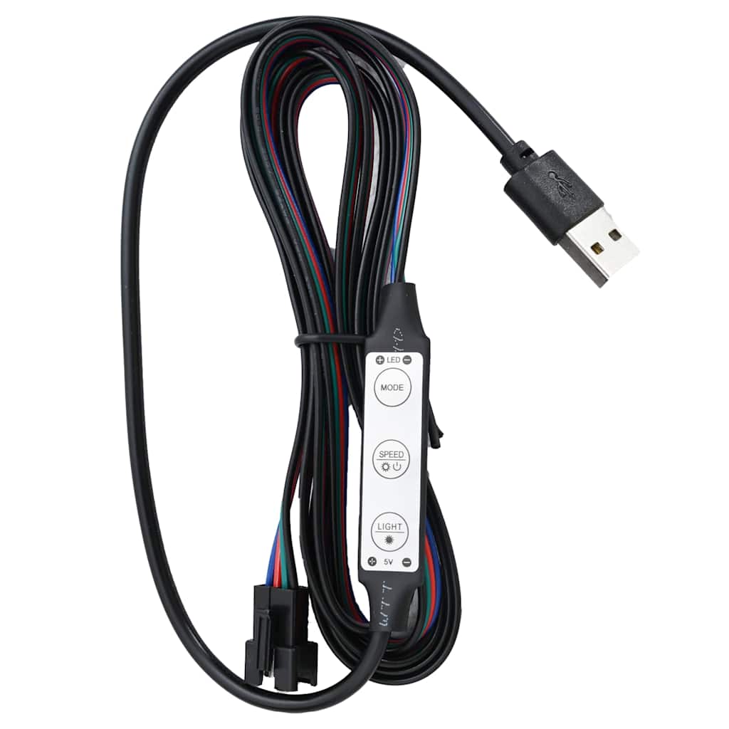 vidaXL Πλαίσιο Κρεβατιού με LED Λευκό 90 x 200 εκ. Συνθετικό Δέρμα