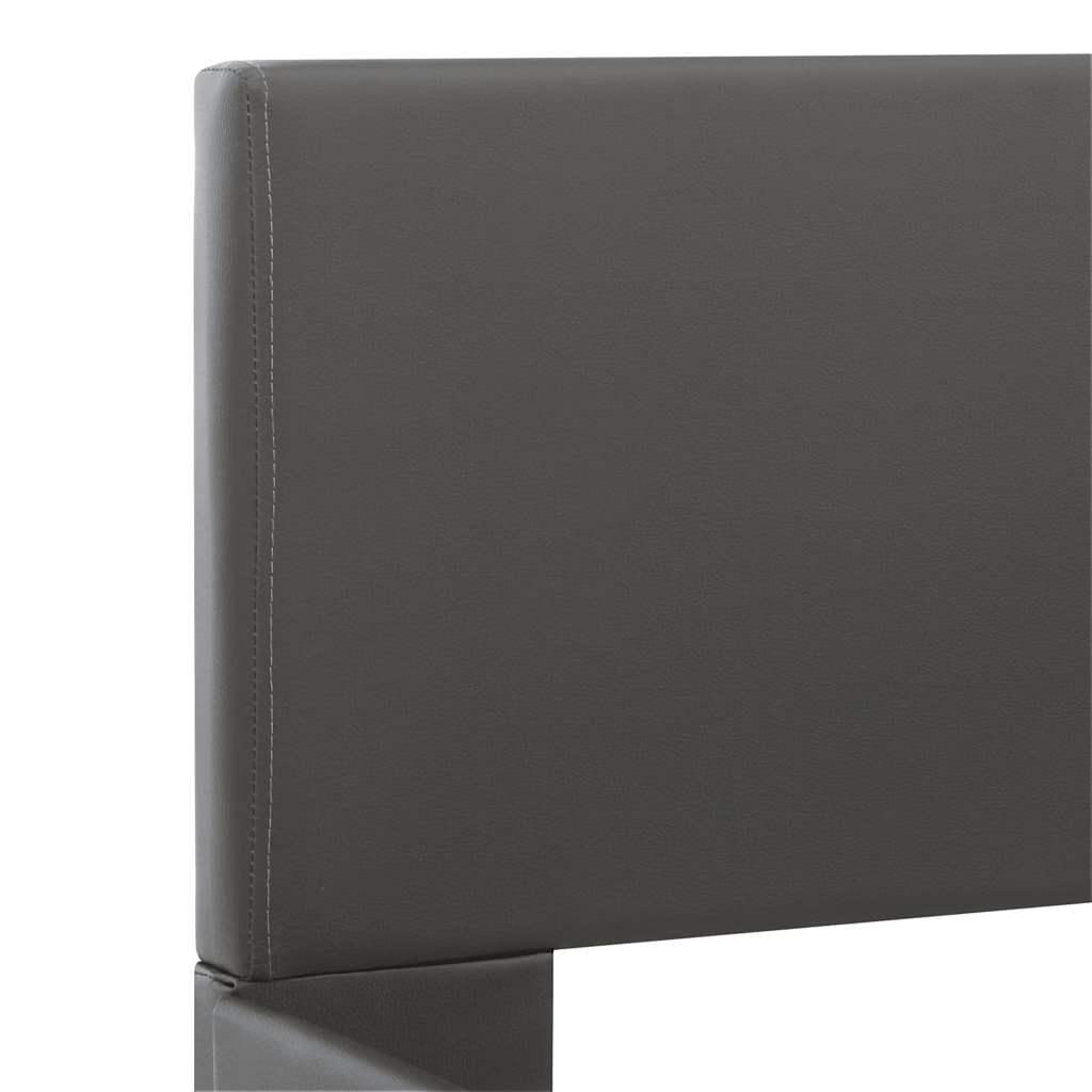 vidaXL Πλαίσιο Κρεβατιού με LED Γκρι 120x200 εκ. από Συνθετικό Δέρμα