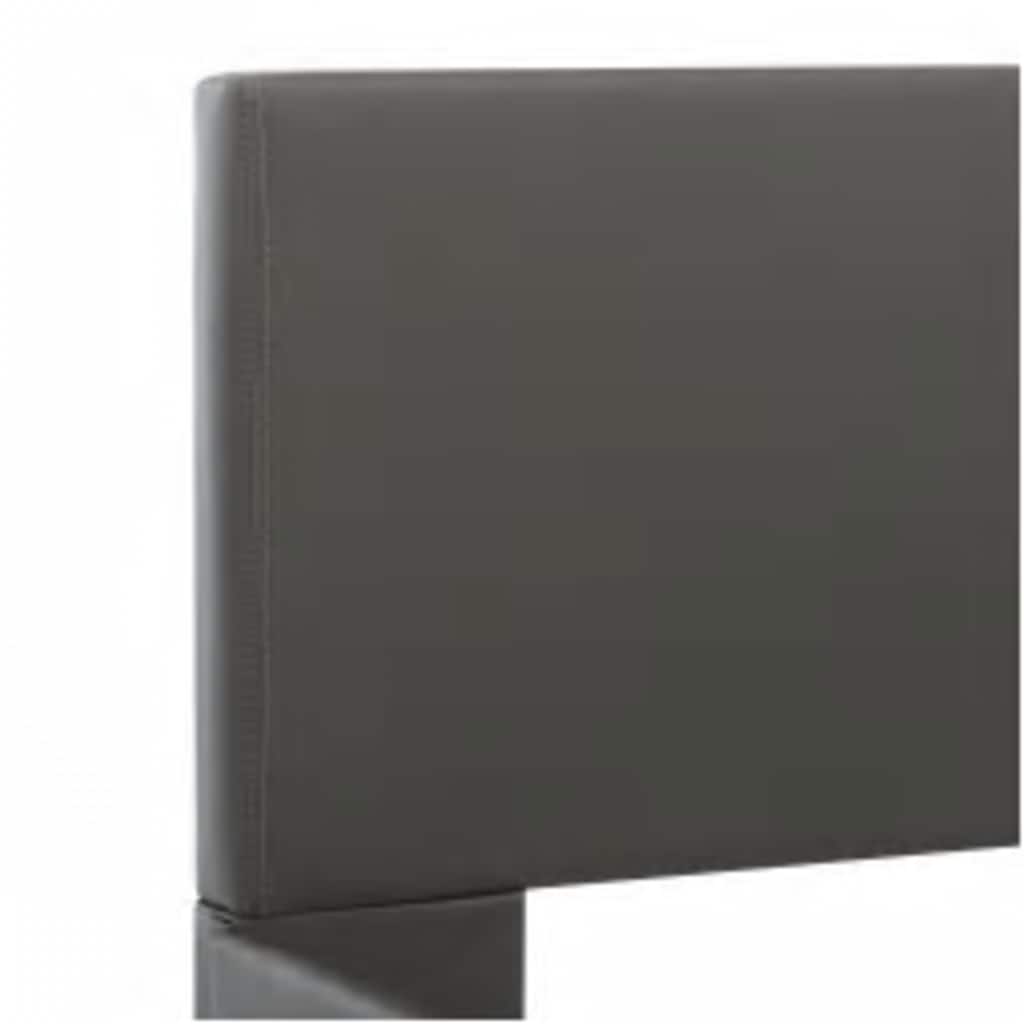 vidaXL Πλαίσιο Κρεβατιού με LED Γκρι 140x200 εκ. από Συνθετικό Δέρμα
