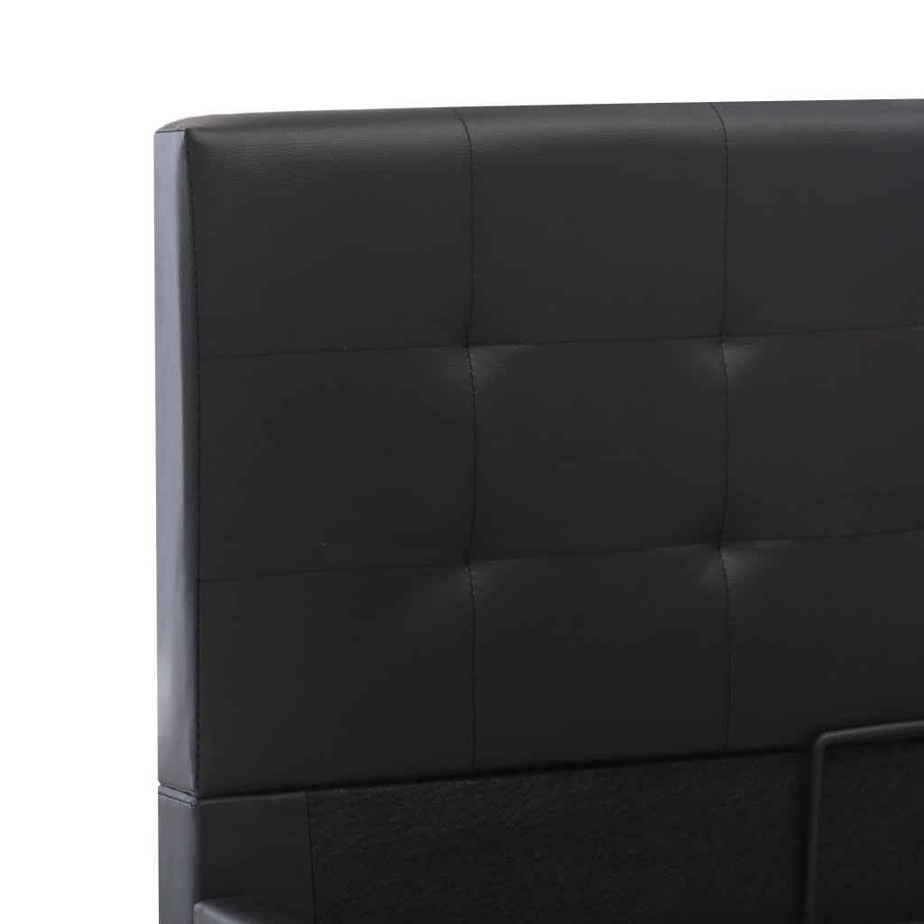 vidaXL Πλαίσιο Κρεβατιού με Αποθηκ. Χώρο Μαύρο 160x200 εκ. Συνθ. Δέρμα