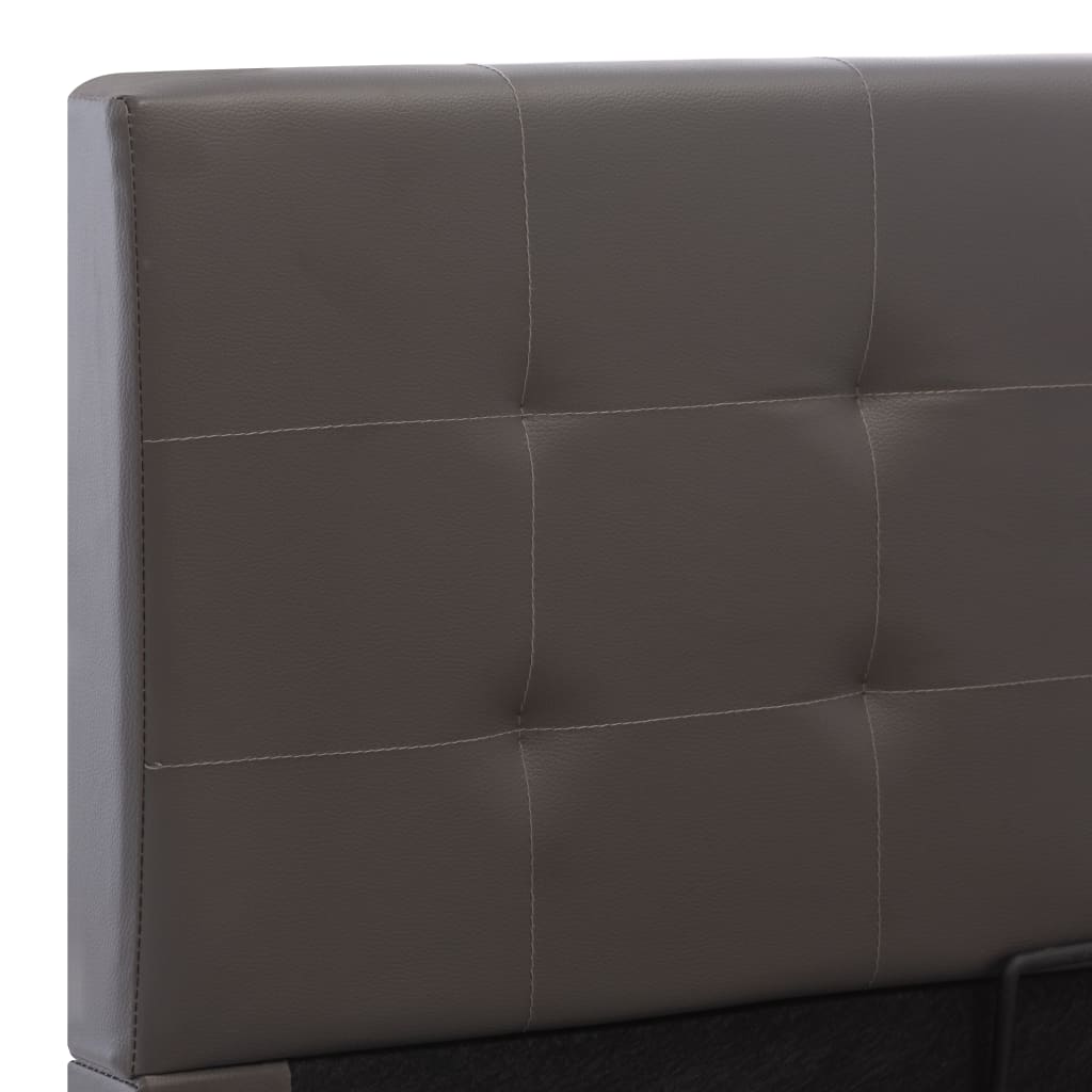 vidaXL Πλαίσιο Κρεβατιού με Αποθηκ. Χώρο Γκρι 160x200 εκ. Συνθ. Δέρμα