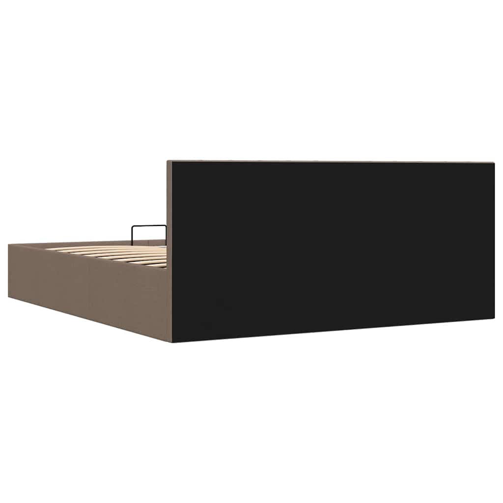 vidaXL Πλαίσιο Κρεβατιού με Αποθηκ. Χώρο Taupe 160x200 εκ. Υφασμάτινο