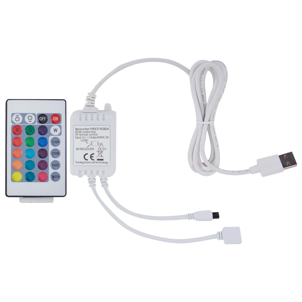 vidaXL Πλαίσιο Κρεβατιού με LED Γκρι 100x200 εκ. Συνθετικό Δέρμα