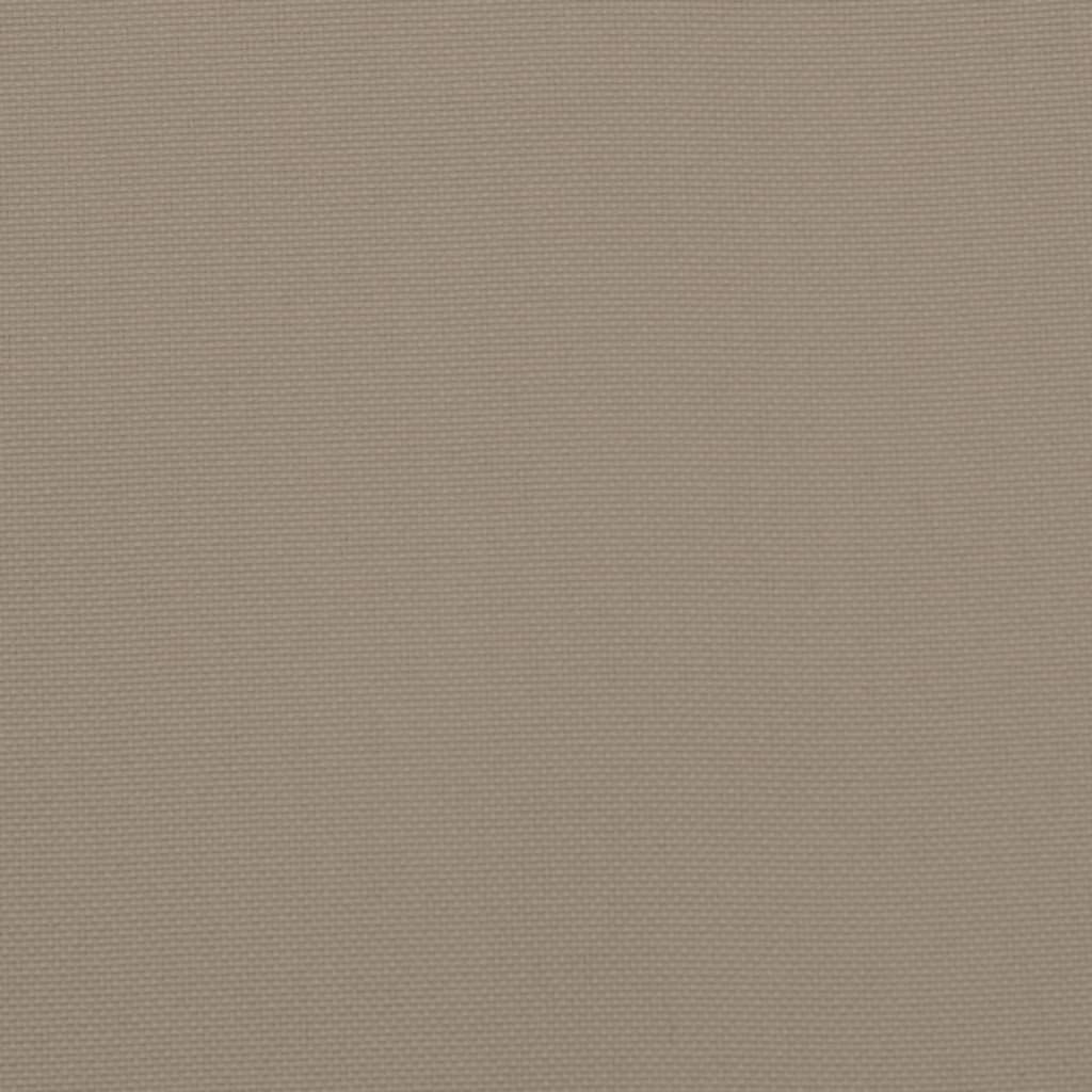 vidaXL Μαξιλάρια Καρέκλας Κήπου με Πλάτη 2 τεμ. Taupe 120x50x3 εκ.