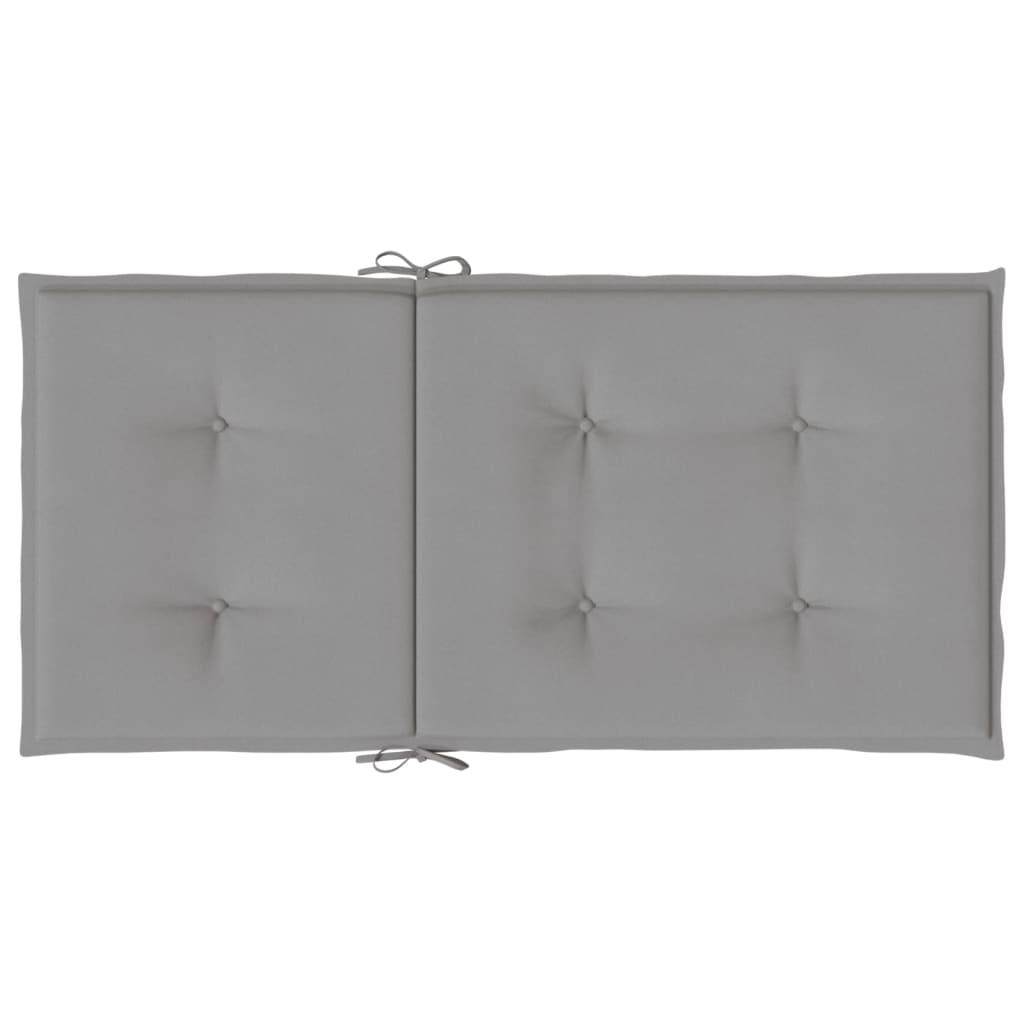 vidaXL Μαξιλάρια Καρέκλας Κήπου Πλάτη 2 τεμ. Γκρι Ύφασμα Oxford