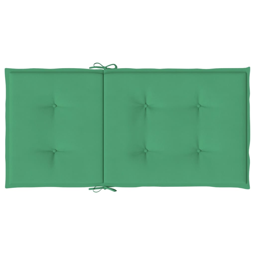 vidaXL Μαξιλάρια Καρέκλας Κήπου με Πλάτη 2 τεμ. Πράσινα 100x50x3 εκ.
