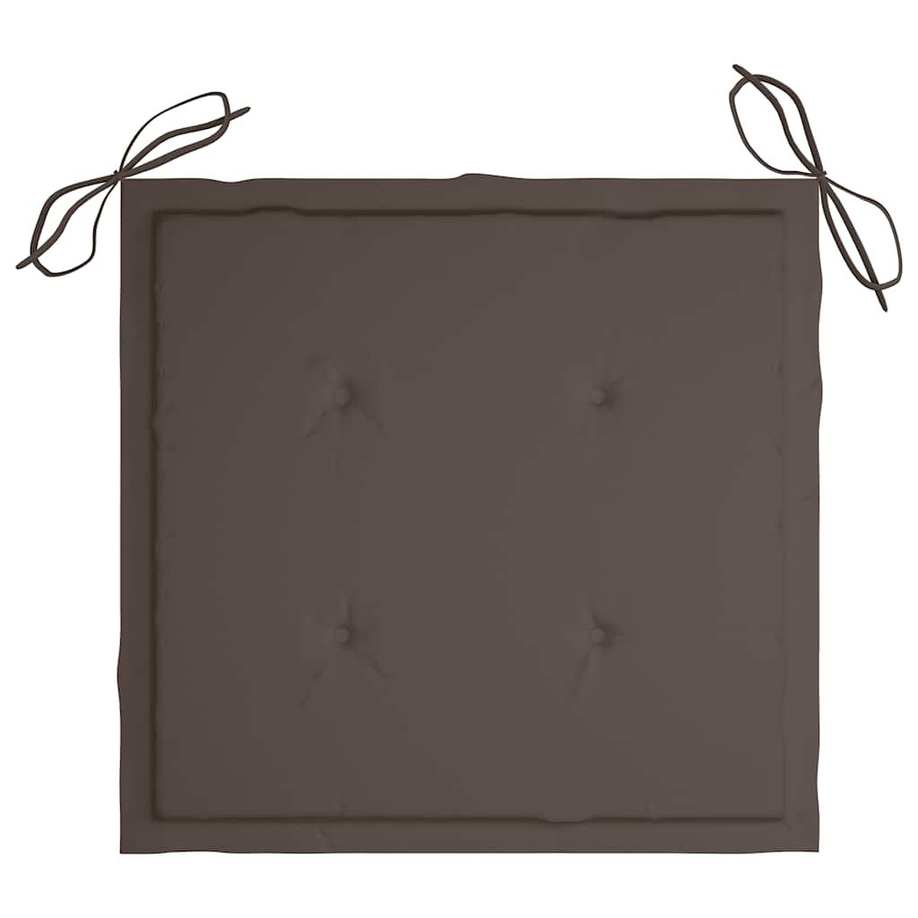 vidaXL Μαξιλάρια Καρέκλας Κήπου 4 τεμ. Taupe 40x40x4 εκ. Υφασμάτινα