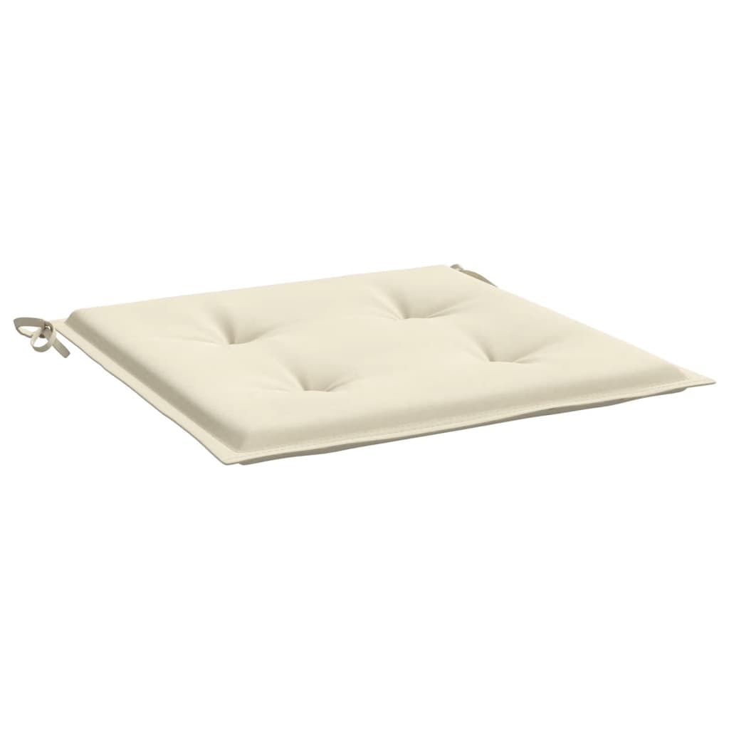 vidaXL Μαξιλάρια Καρέκλας Κήπου 2 τεμ. Κρεμ 50x50x4 εκ. Oxford Ύφασμα