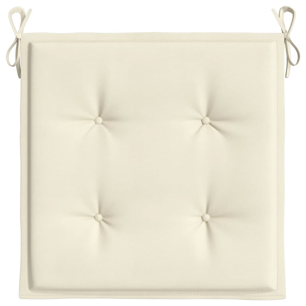 vidaXL Μαξιλάρια Καρέκλας Κήπου 2 τεμ. Κρεμ 50x50x4 εκ. Oxford Ύφασμα